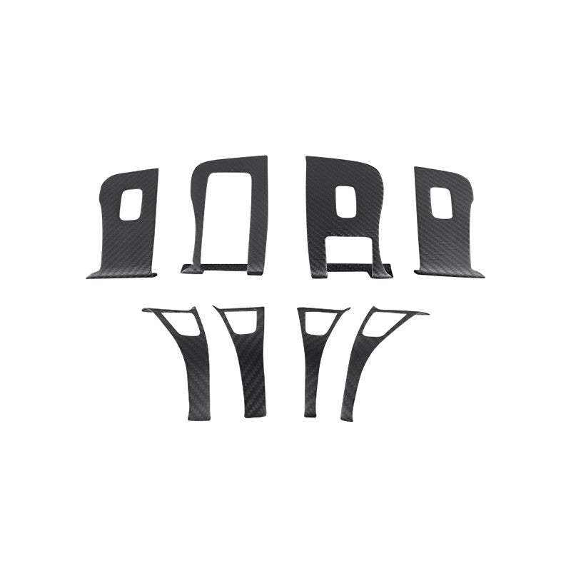 Dry Carbon Fiber Window & Door Switch Covers for Model Y / Model 3（Left Hand Drive）