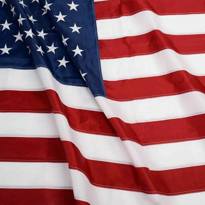 Heavy Duty Outdoor American Flag Embroidered Stars & Brass Grommets