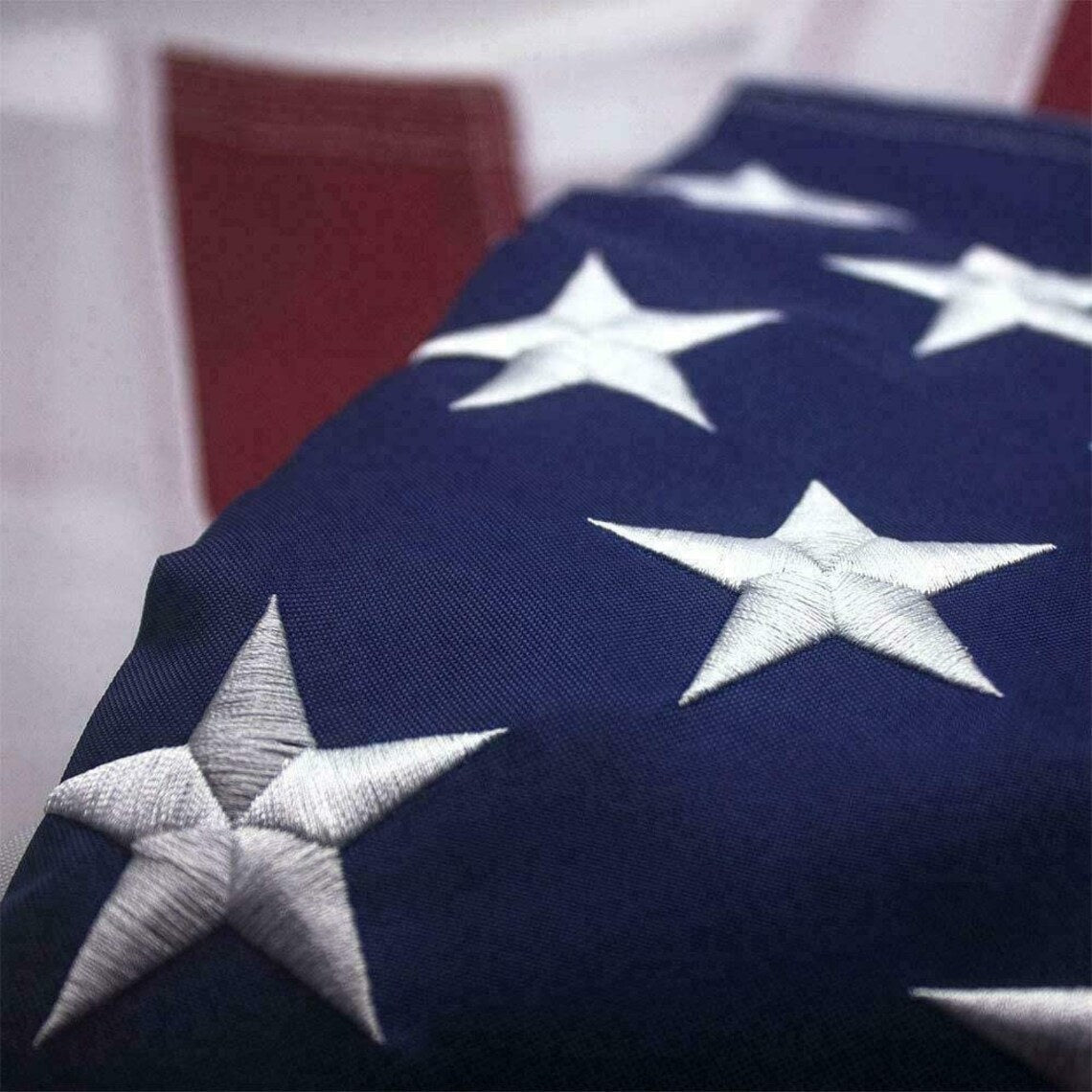 Heavy Duty Outdoor American Flag Embroidered Stars & Brass Grommets