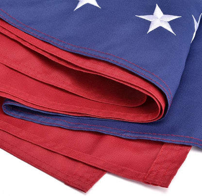 Heavy Duty Outdoor American Flag Embroidered Stars & Brass Grommets