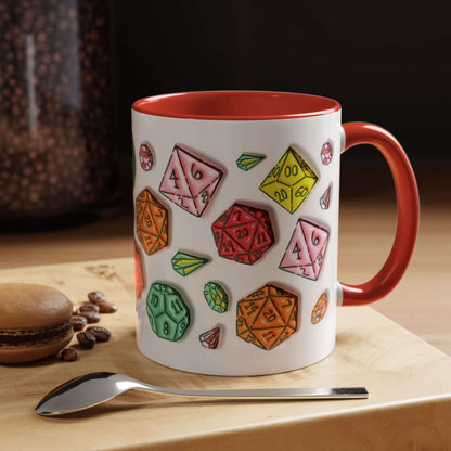 Dungeons and Dragons Mug - Dice Pattern