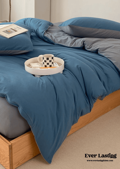 Duo Earth Tone Jersey Knit Bedding Set / Pink Beige