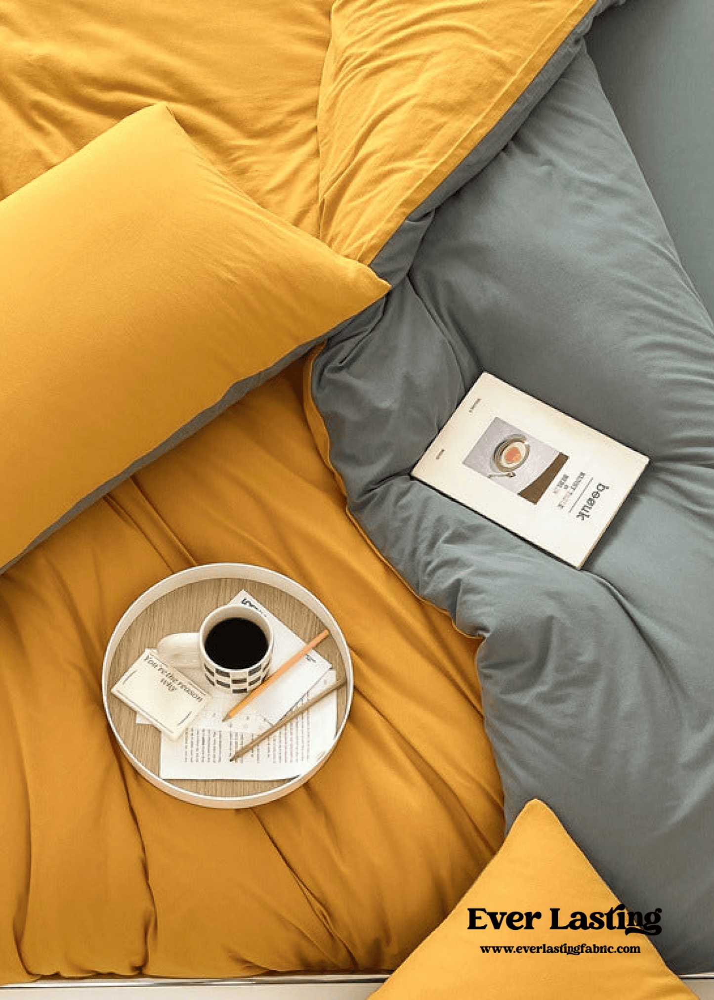 Duo Earth Tone Jersey Knit Bedding Set / Pink Beige