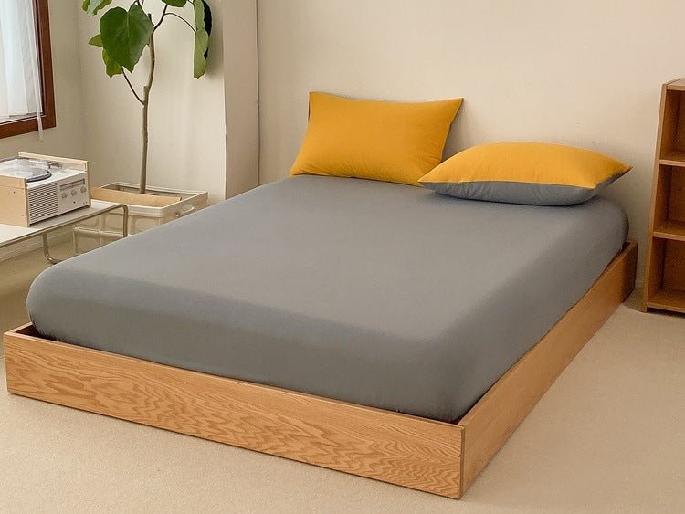 Duo Earth Tone Jersey Knit Bedding Set / Pink Beige