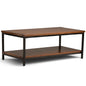 Skyler 48 Inch Wide Solid Mango Wood Coffee Table in Dark