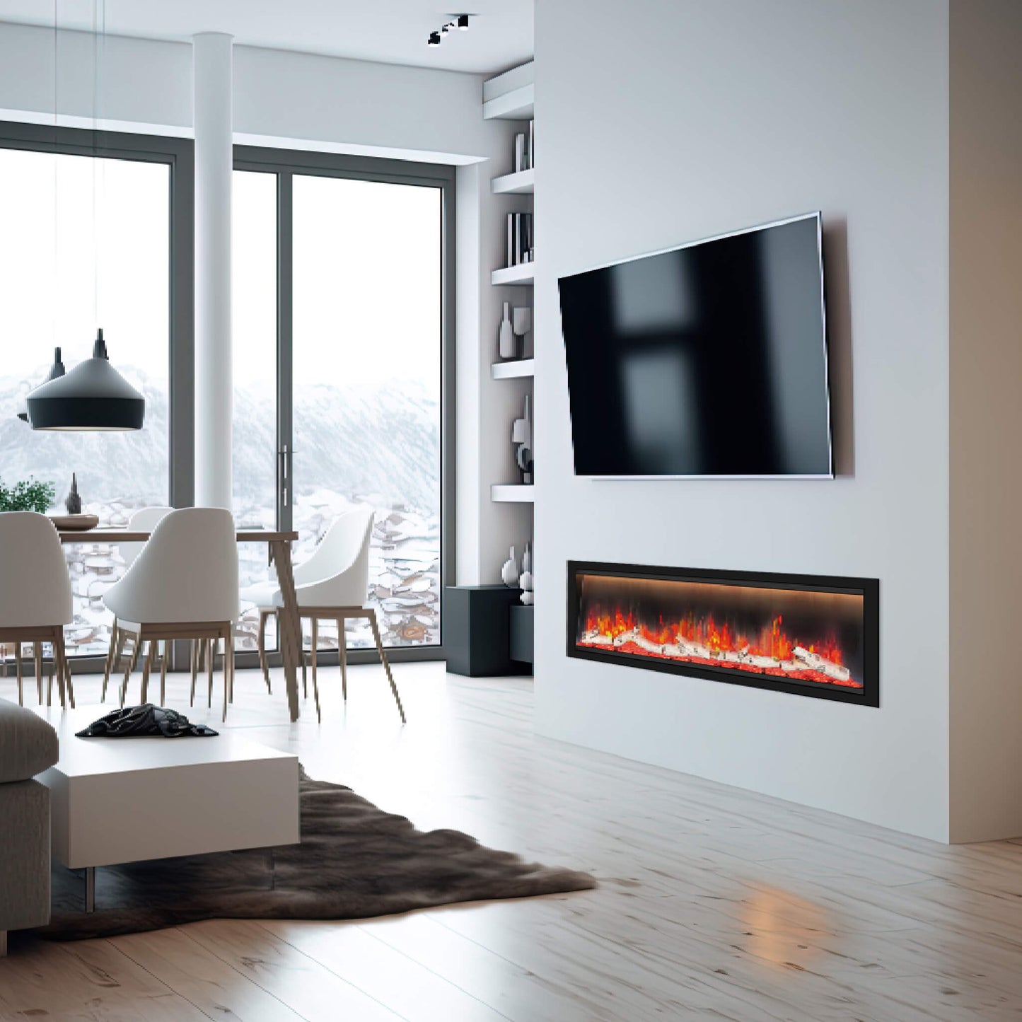 Dynasty Allegro 68-Inch Smart Linear Electric Fireplace With Remote Control [DY-BFM68] (SAK87415)