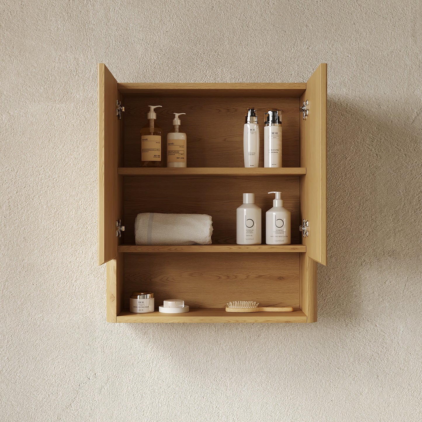 ZULA 26" Wall-Mounted Striped Bathroom Cabinet