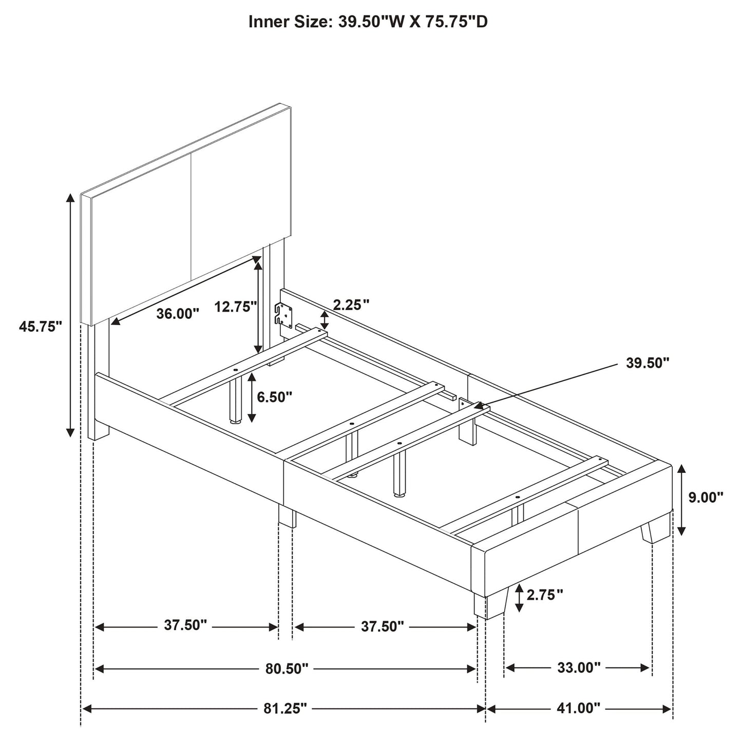 Efram - Panel Bed