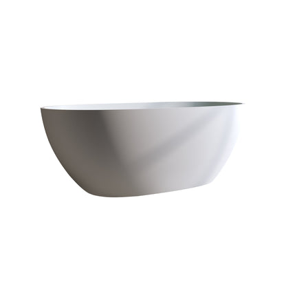 66.9″ Solid Surface Matte Tub - Freestanding Soaking Bathtub