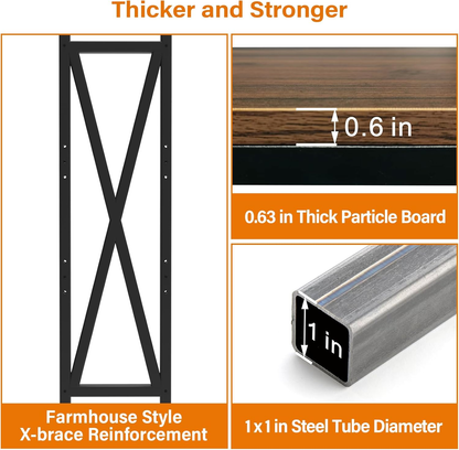 56.30'' Bakers Rack with 4-Level Storage Shelves