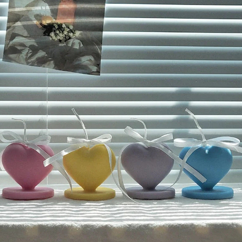 Love Aromatherapy Candle Mold Korea New Heart Shaped Valentine's Day Gifts Epoxy Silicone Mold