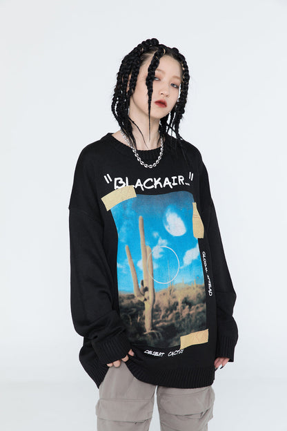 Desert Cactus Knit Sweater