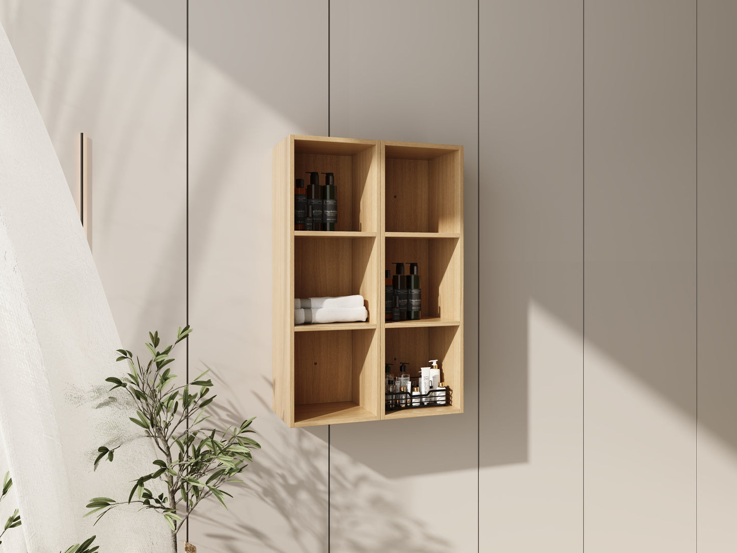 24 Inch Wall Mounted Storage Shelves Combination