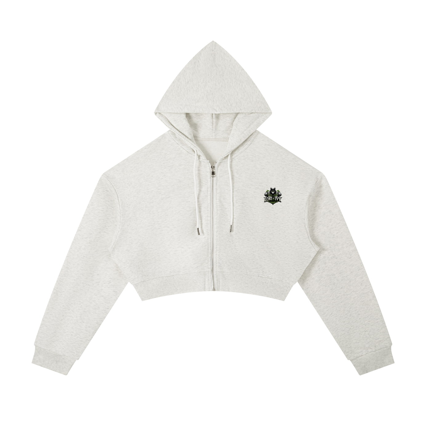 Loki & Ivy Essential Cropped Zip-Up Hoodie