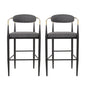 Upholstered Bar Stools With Backs For Kitchen Island (Set of 2)