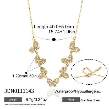 Butterfly Zircon Necklace