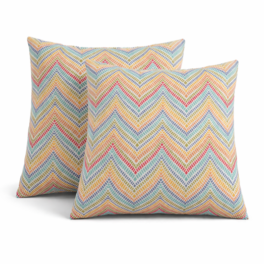 2 Pack Outdoor Throw Pillows, Waterproof & Fade-Resistant