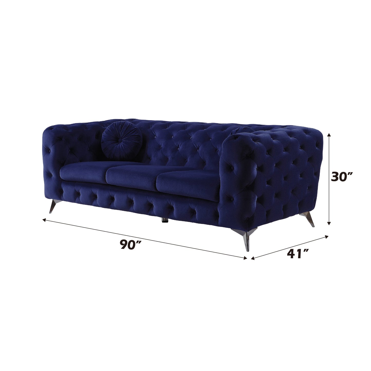 Atronia Blue Velvet Sofa