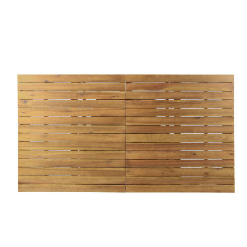 Extendable Acacia Wood Outdoor Dining Table