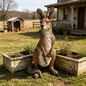 22" Mother Kangaroo with Joey Statue