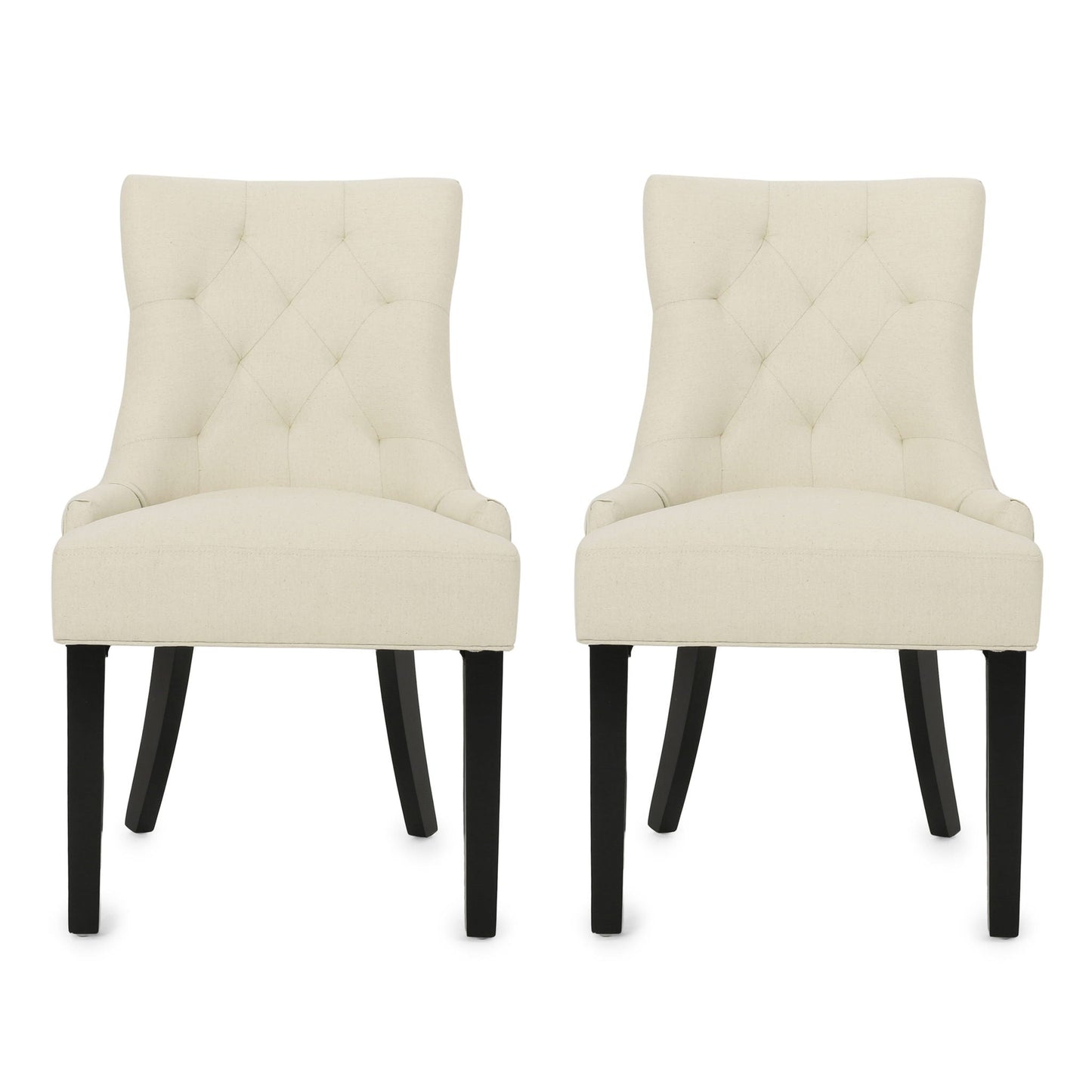 Cheney Contemporary Dining Chair Tufted Upholstery (Set of 2)