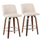 Mid-Century Modern Fixed-Height Counter Stool