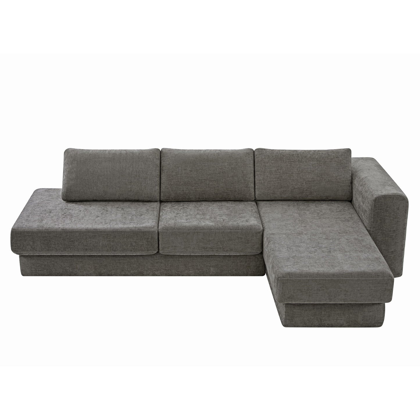 L-Shaped Modular Sofa With Double Layer Cushion