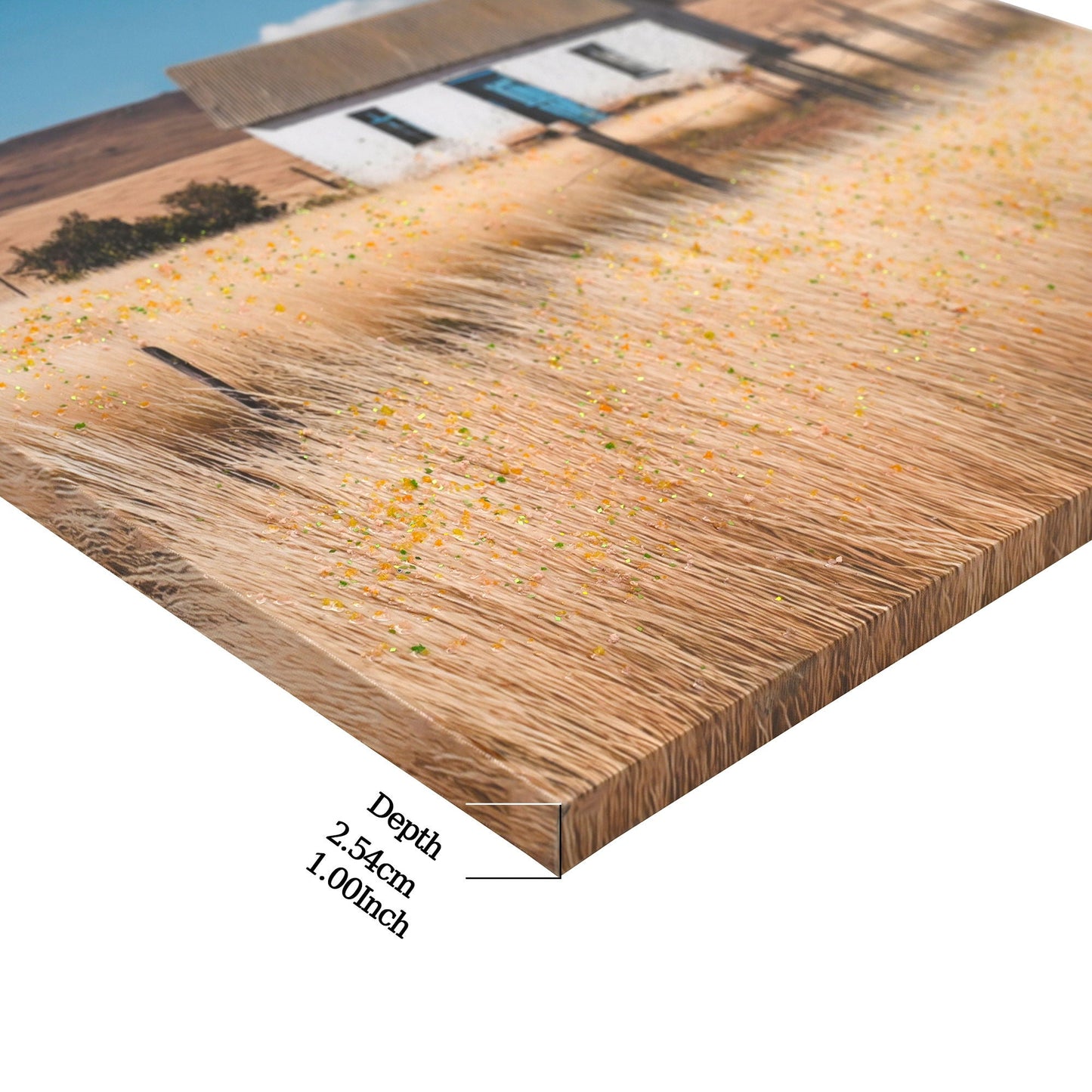 House, Barn Picture Wall Art For Home Decor - Natural / Blue