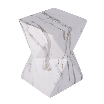 Modern Geometric MGO Side Table - Hourglass Accent Table