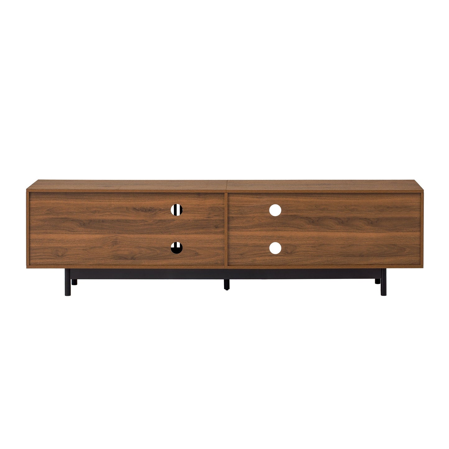 78" TV Stand For TVs Up To 85" Entertainment Center With Deep Drawers & Cable Management, Soft Closing Hinges - Walnut