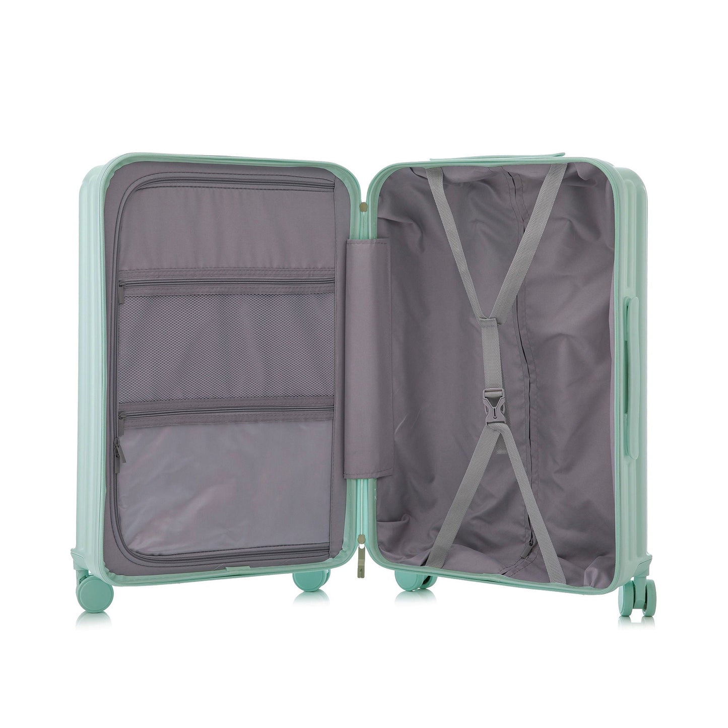 20" / 24" / 28" 3 Pieces / Set Spinner Wheel Luggage, Carry On Suitcase, With Cup Holder & USB Port & Phone Holder