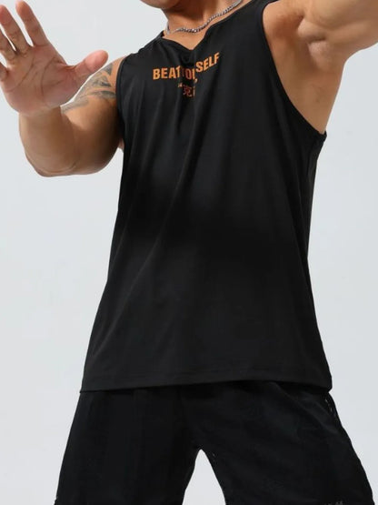 Men's Plus Size Round Neck Tank