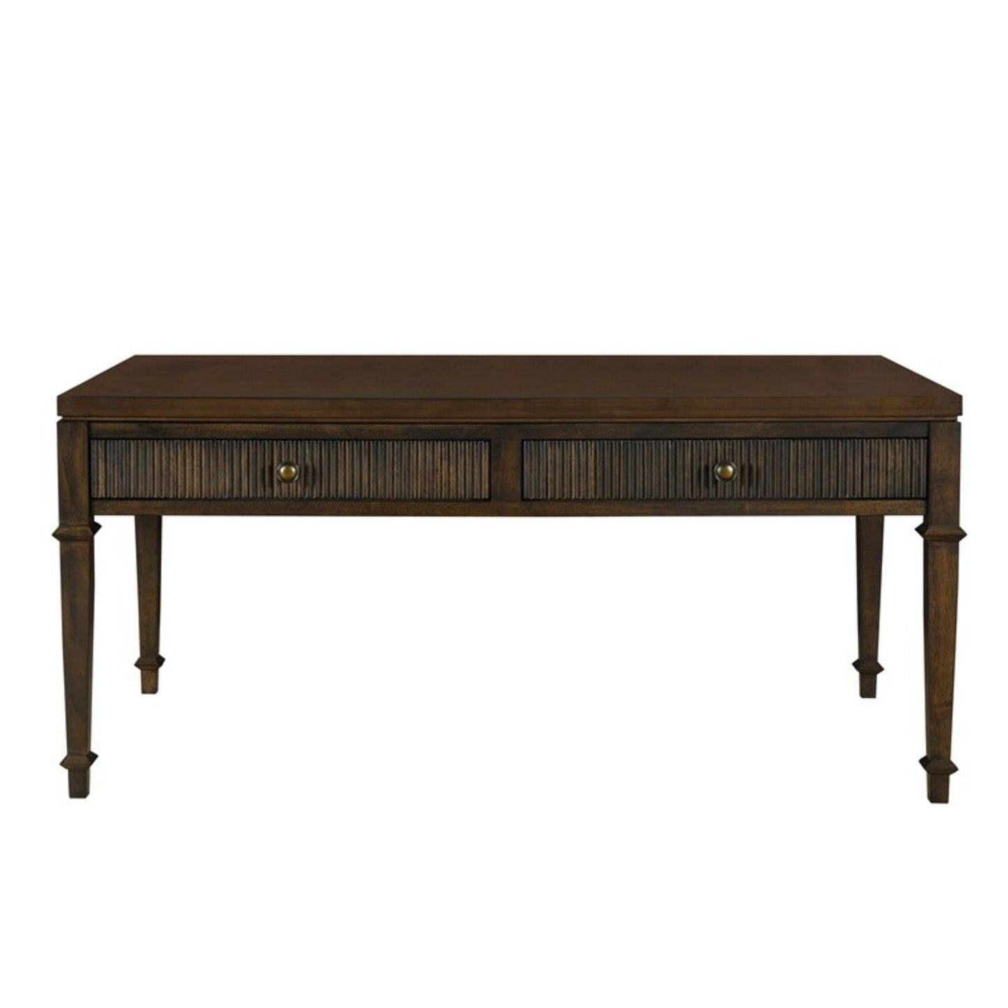 Fluted 2 Drawer Coffee Table - Brown