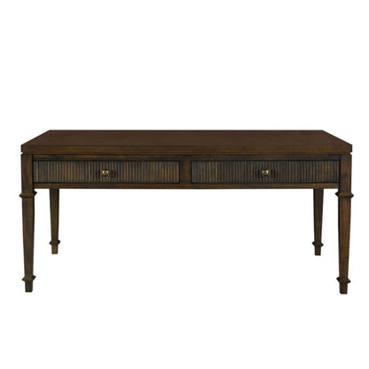 Fluted 2 Drawer Coffee Table - Brown