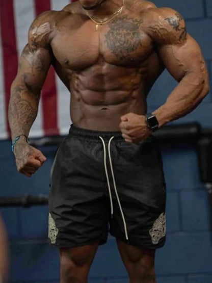 Men's Plus Size Drawstring Waist Shorts