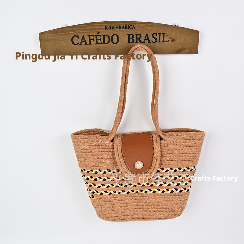 Casual shoulder bag-hollow-beige-9 * 24 *37cm-1 piece