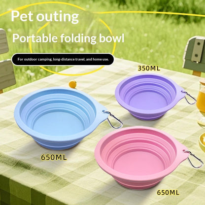 Portable Travel-Friendly Foldable Silicone Pet Bowl