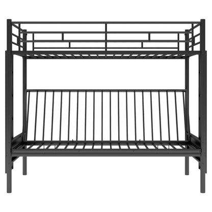 Twin Over Full Bunk Bed, Multifunction - Black