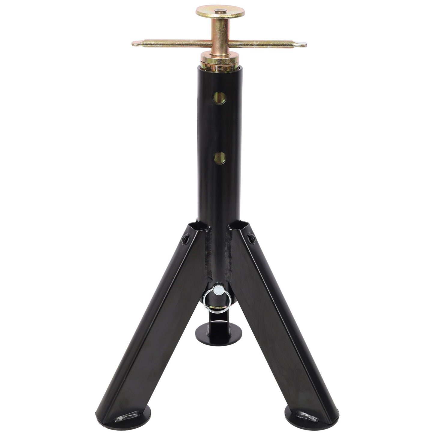 RV Adjustable Telescoping Stabilizer Jack Stand Supports 16" to 30" (Set of 2) - Black