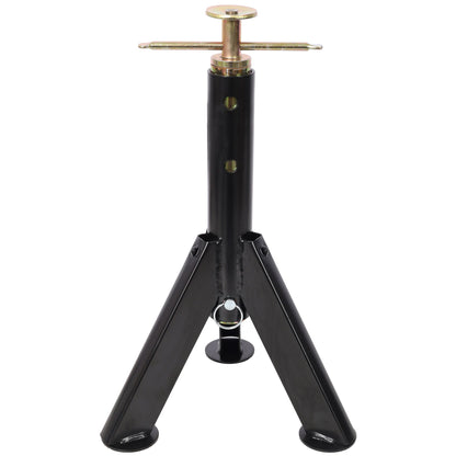RV Adjustable Telescoping Stabilizer Jack Stand Supports 16" to 30" (Set of 2) - Black