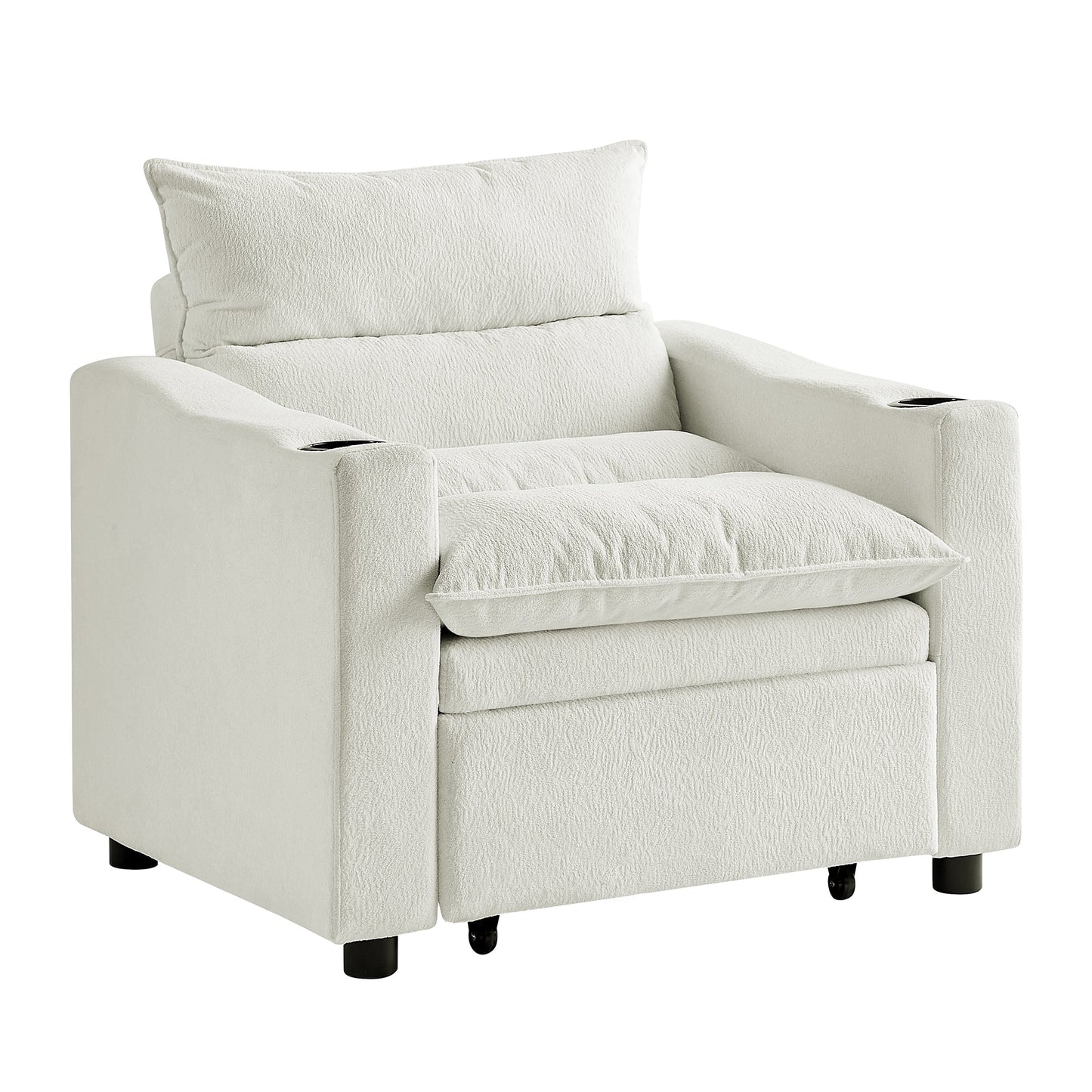 Sleeper Sofa Chair Bed - Convertible 3-in-1 Design