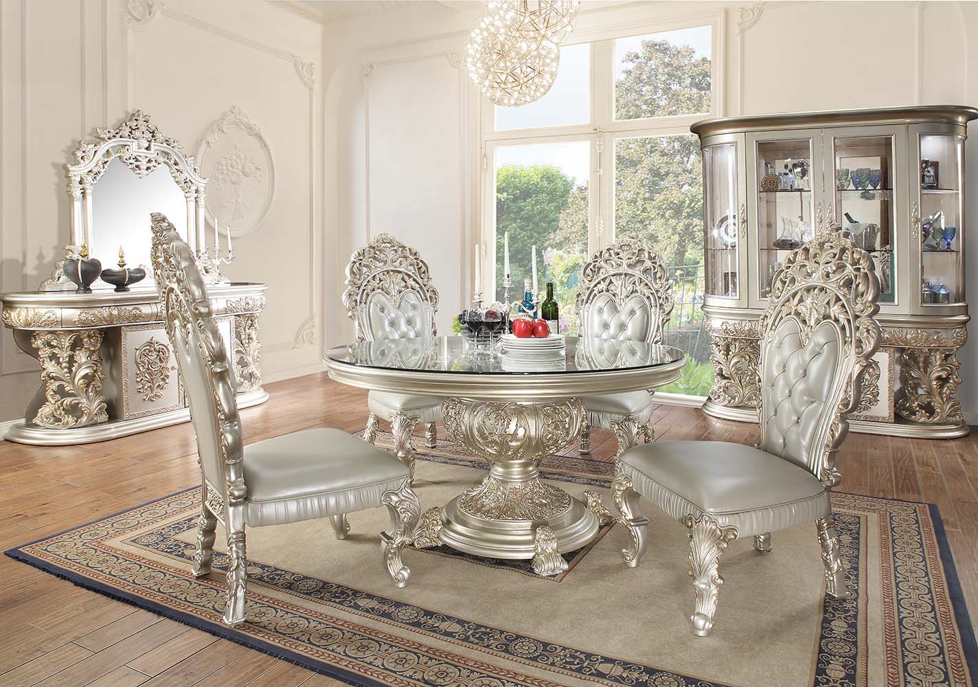 Sandoval - Round Dining Table - Champagne