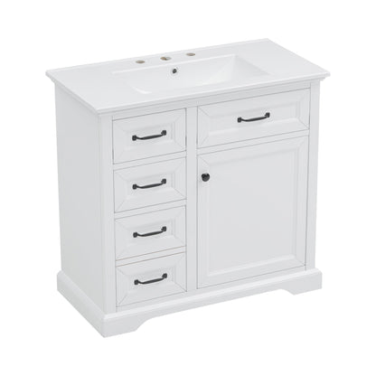 36-Inch Bathroom Vanity with Ceramic Sink Top