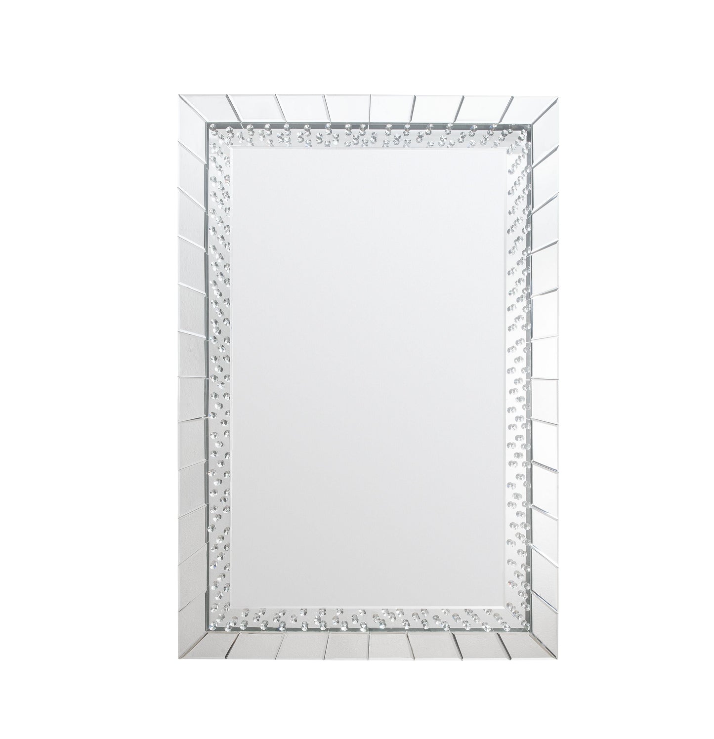 Nysa Mirrored & Faux Crystals Accent Mirror