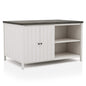 Counter Height Dining Table With Storage Cabinet Base - Dark Gray / Off White / Off White / Gray