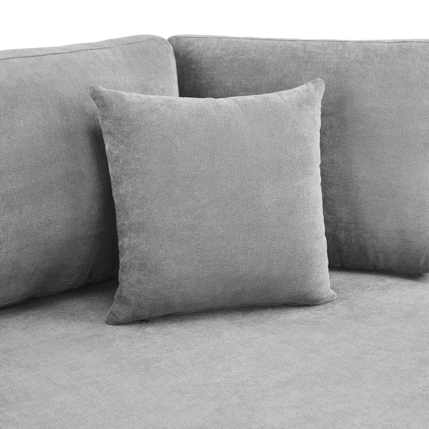 Modern 3 Seater Upholstered Sofa With Curved Design