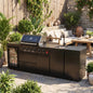 4-Burner Deluxe Stainless Steel Propane Gas Outdoor Kitchen Barbecue Island Grill