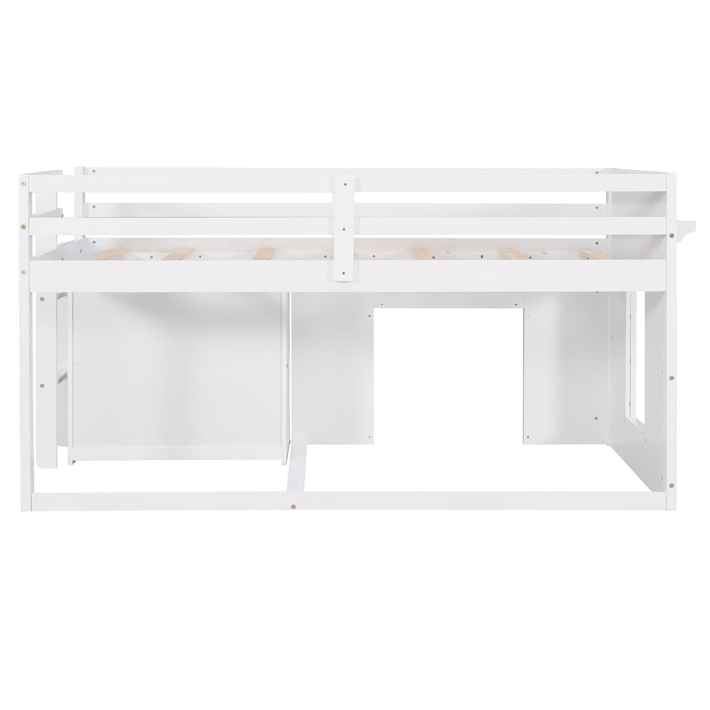 Loft Bed With Cabinet And Shelf