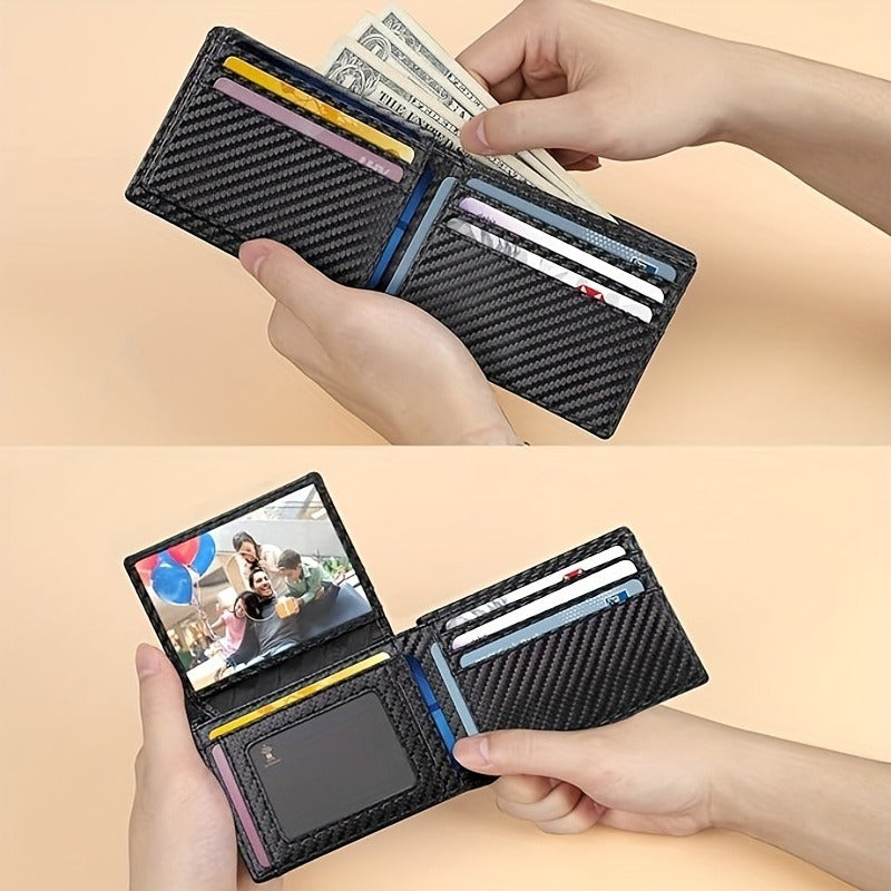 Mens Multi-Card Carbon Fiber Wallet