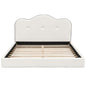 Upholstered Platform Bed With Sturdy Frame And Headboard
